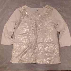 Faux  Gemstone Beaded blouse.